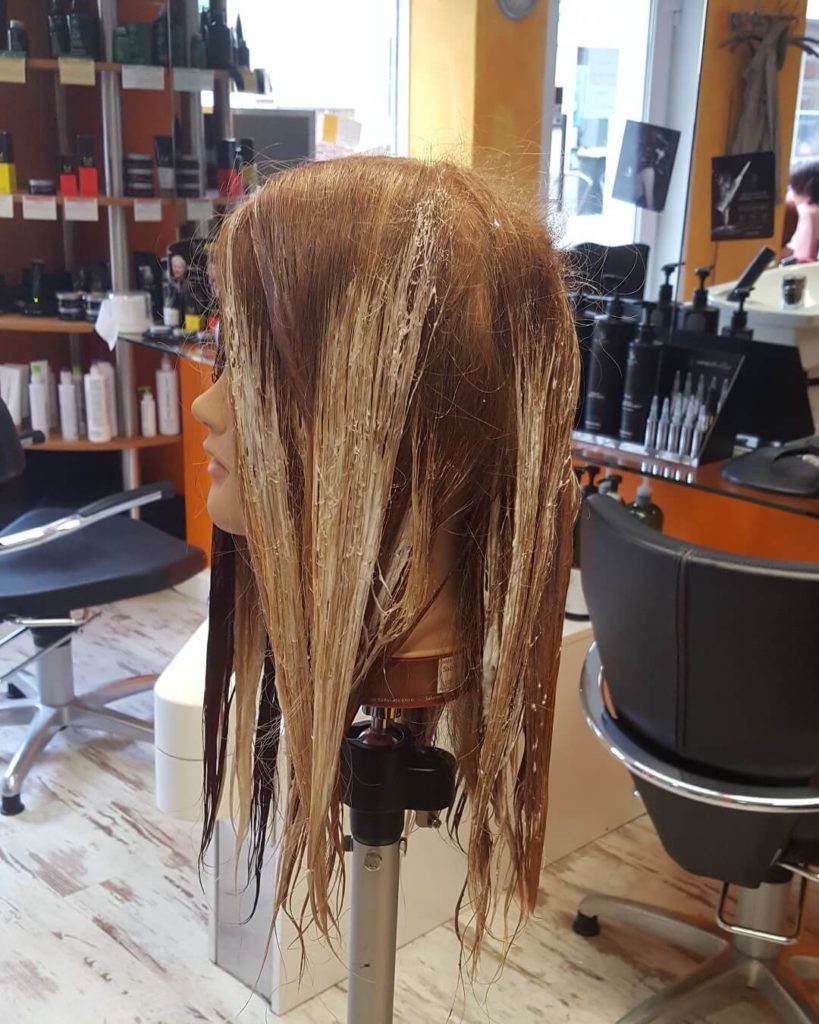 Balayage-Schulung am Übungskopf